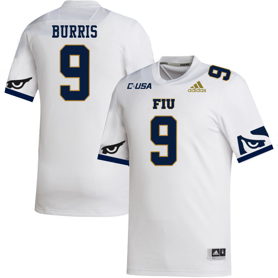 #9 Nazeviah Burris FIU Jersey,Florida International University Panthers Football Jersey-White